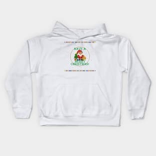 Have A Merry Christmas Santa! (Green Letters on White) Kids Hoodie